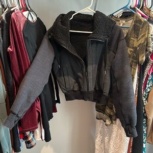 Short sweet and Sherpa jacket